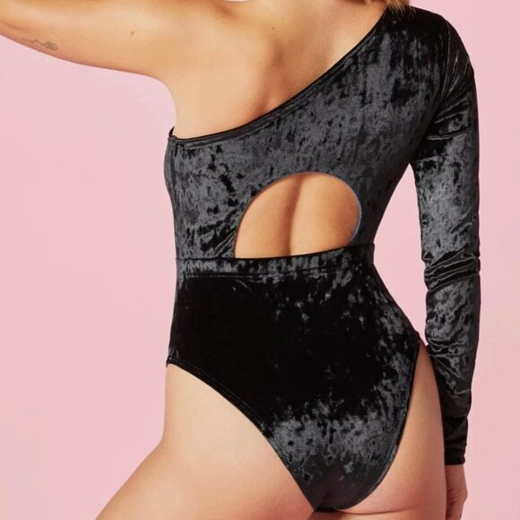 Yitty by Lizzo Plushy Velvet Asymmetrical Bodysuit Size L - Picture 1 of 6